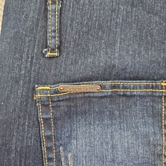 Jordache Denim Overalls Juniors Size S Shortalls Y2K 90's Distressed Blue Cuffs - Picture 5 of 9